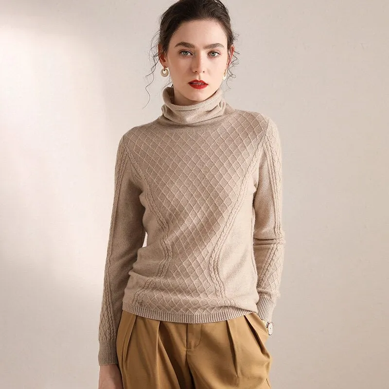 100% Pure Cashmere Pattern Pulllover