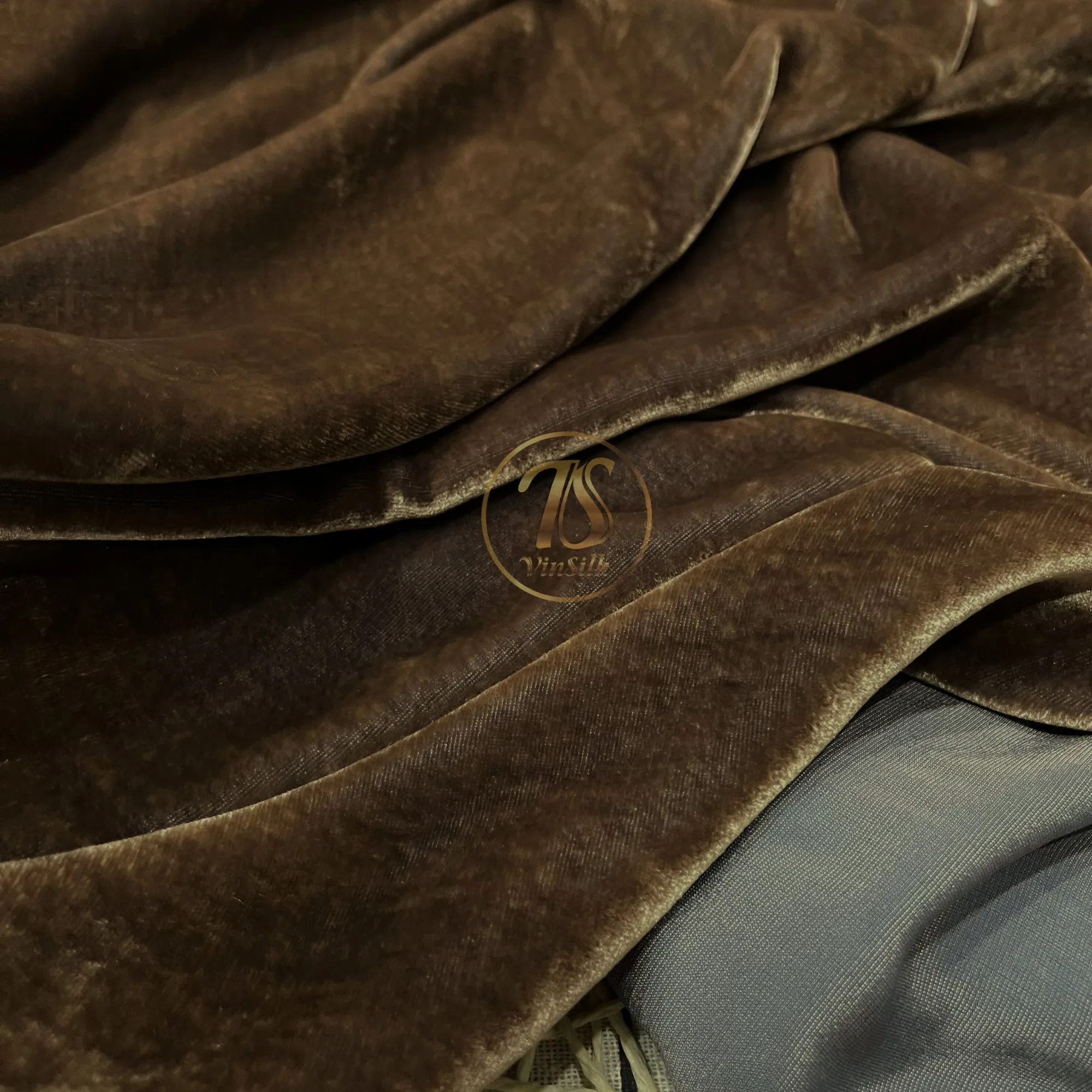 100% Pure Mulberry Silk Velvet Fabric - Luxury Silk Velvet - Silk for Sewing - Brown Silk Velvet