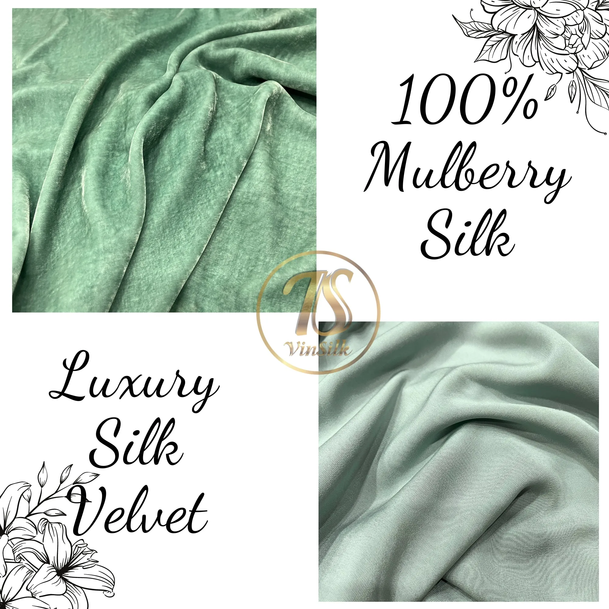 100% Pure Mulberry Silk Velvet Fabric - Luxury Silk Velvet - Silk for sewing - Silk apparel fabric