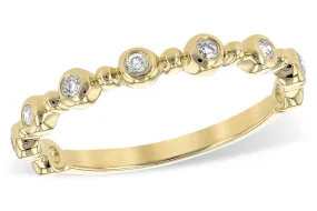 14K Yellow Gold Diamond  Fashion Band, 0.11 Carat TW