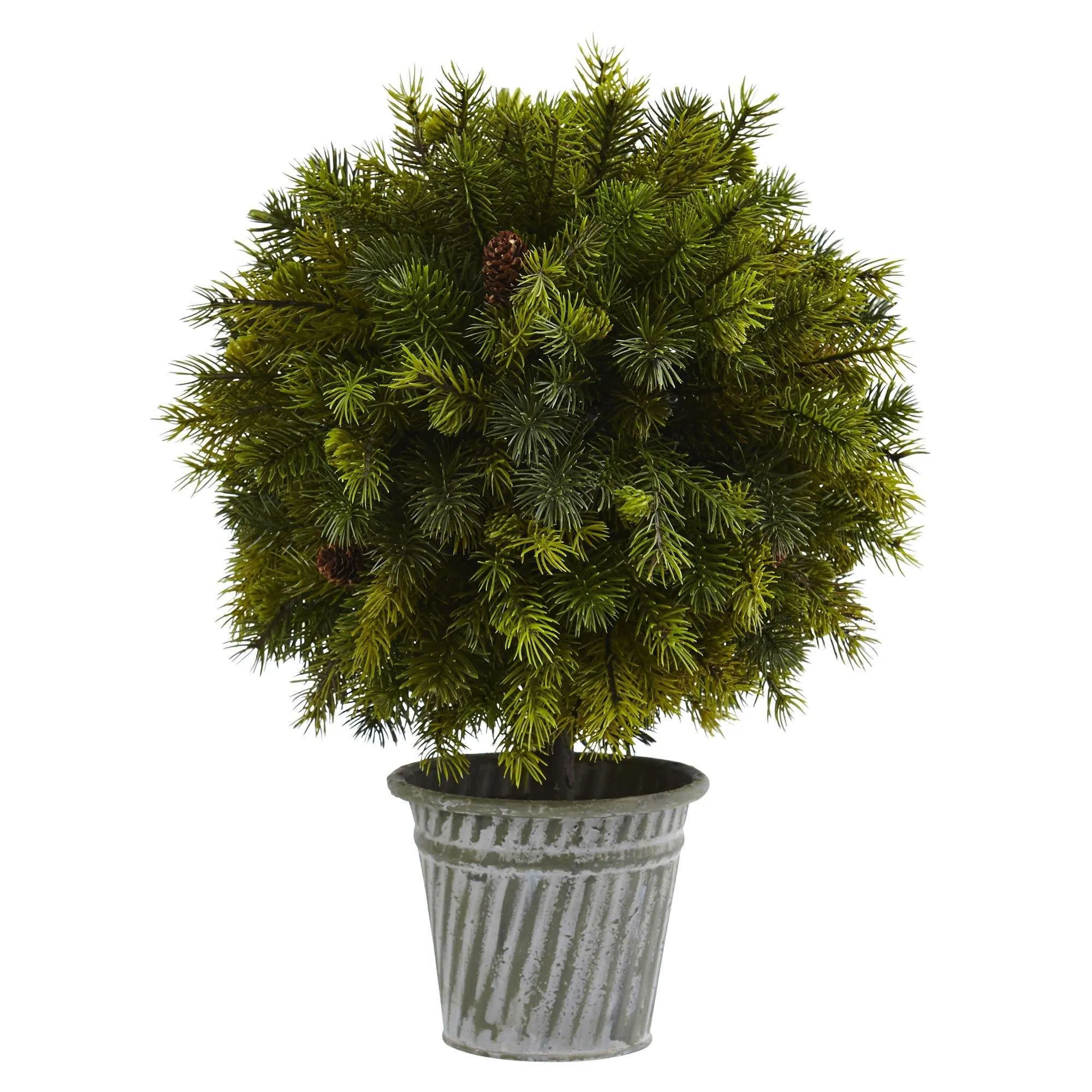 18” Pine Ball in Iron Top