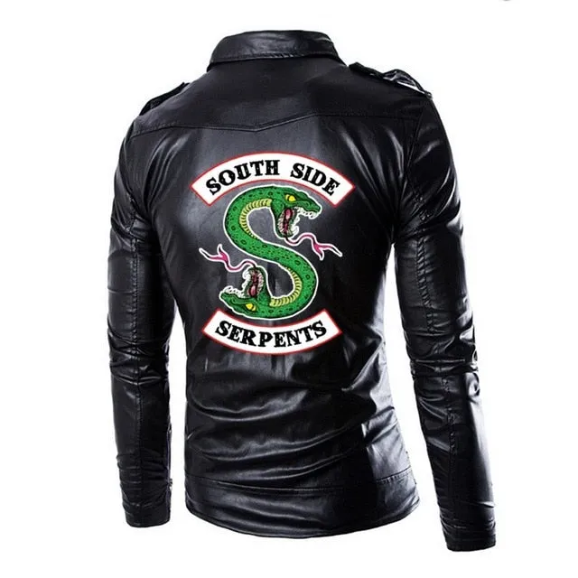 2019 New Autumn Men's PU Leather Riverdale Southside Serpents Jacket