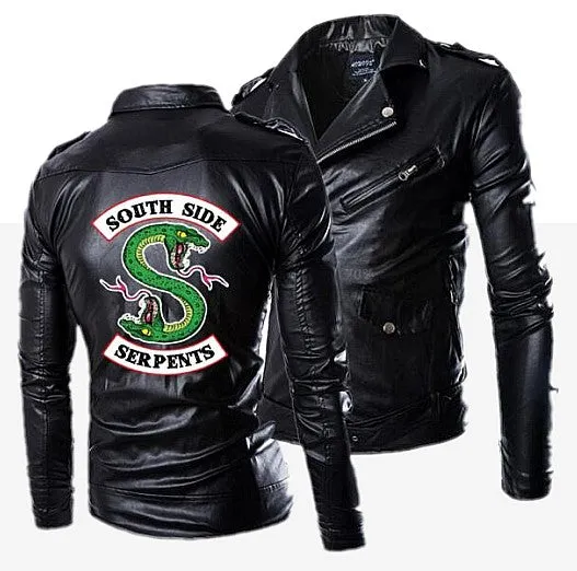 2019 New Autumn Men's PU Leather Riverdale Southside Serpents Jacket