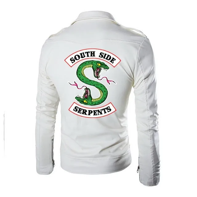 2019 New Autumn Men's PU Leather Riverdale Southside Serpents Jacket