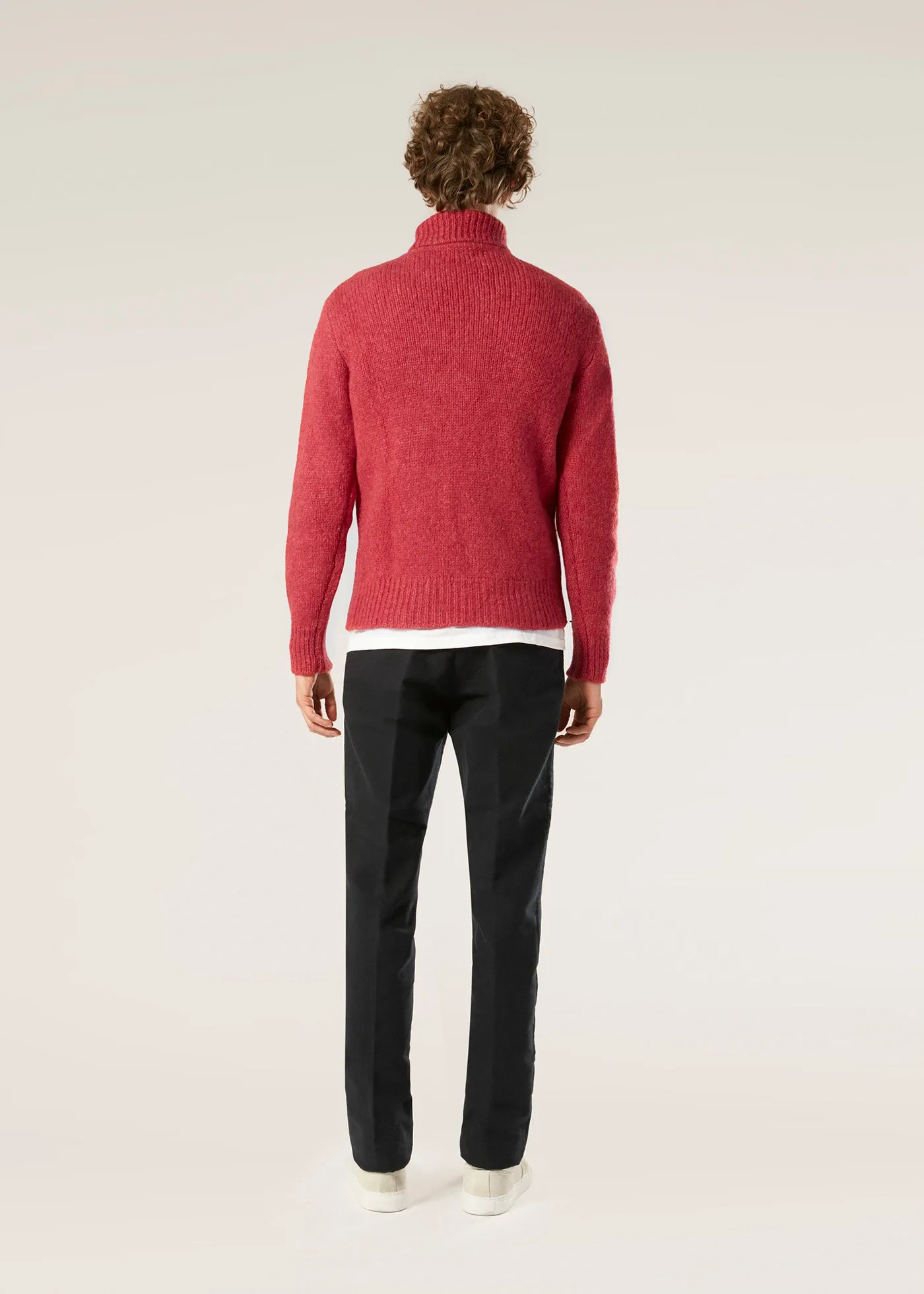 AAMINTORE RED WOOL TURTLENECK