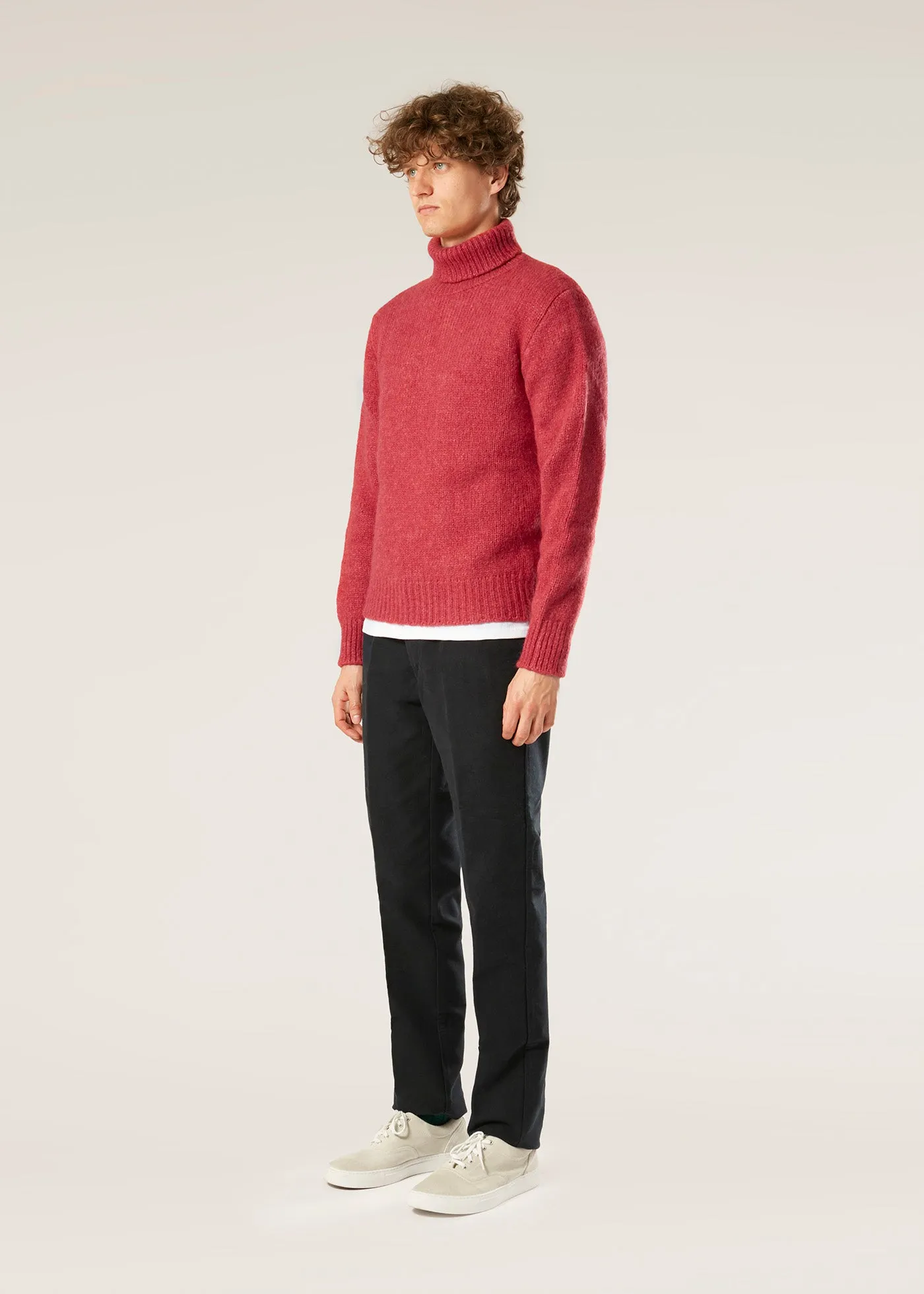 AAMINTORE RED WOOL TURTLENECK