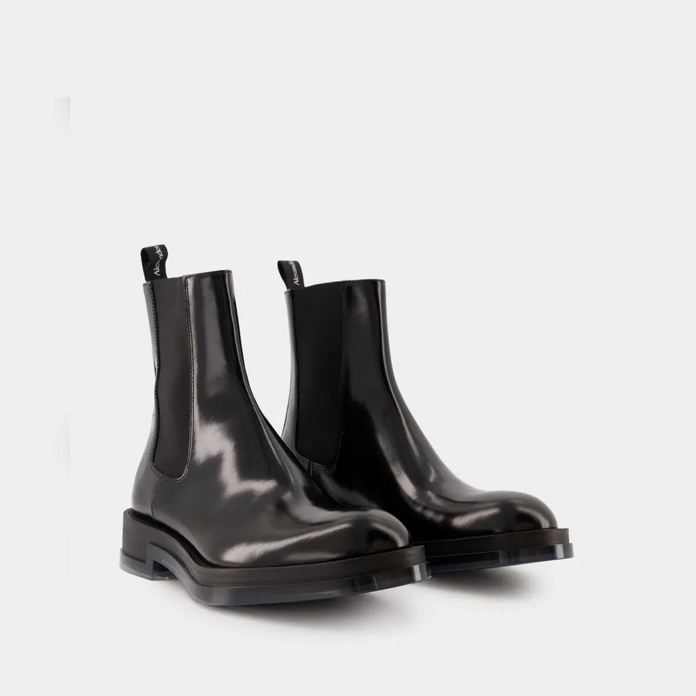 ALEXANDER MCQUEEN Elevated Chelsea Ankle Boots