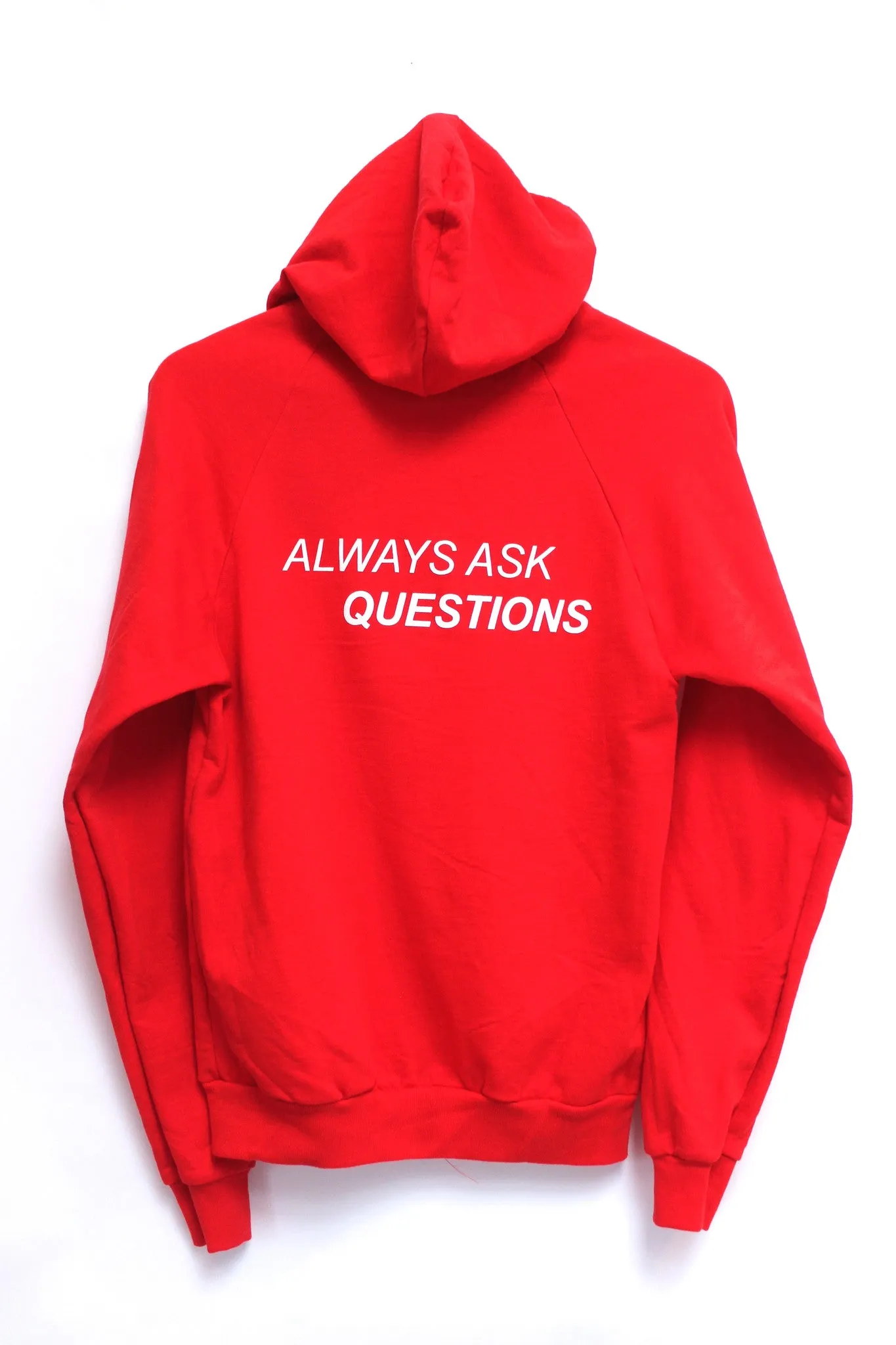 Always Ask Questions Red Zip Up Unisex Hoodie