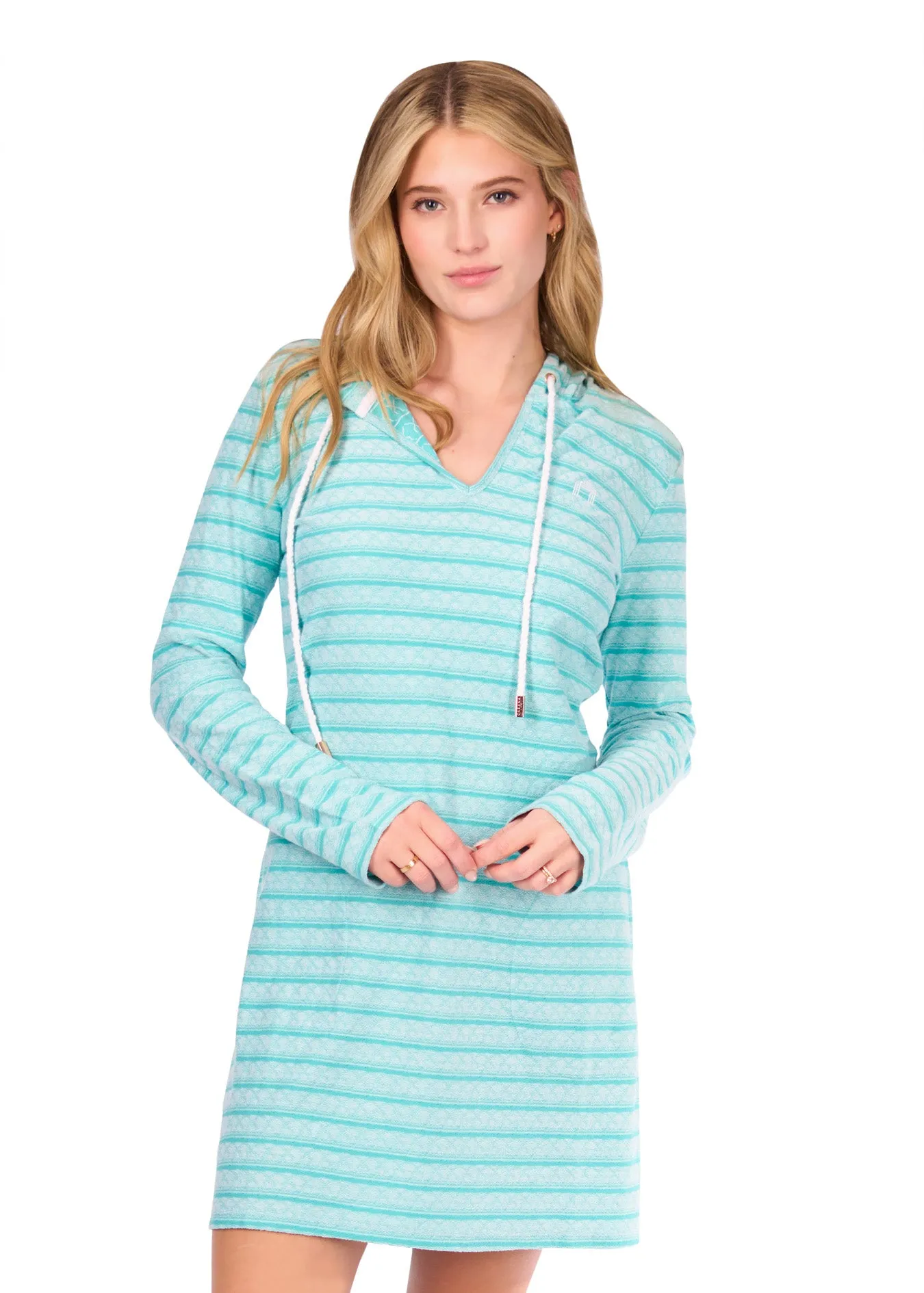 Aqua Hoodie Dress