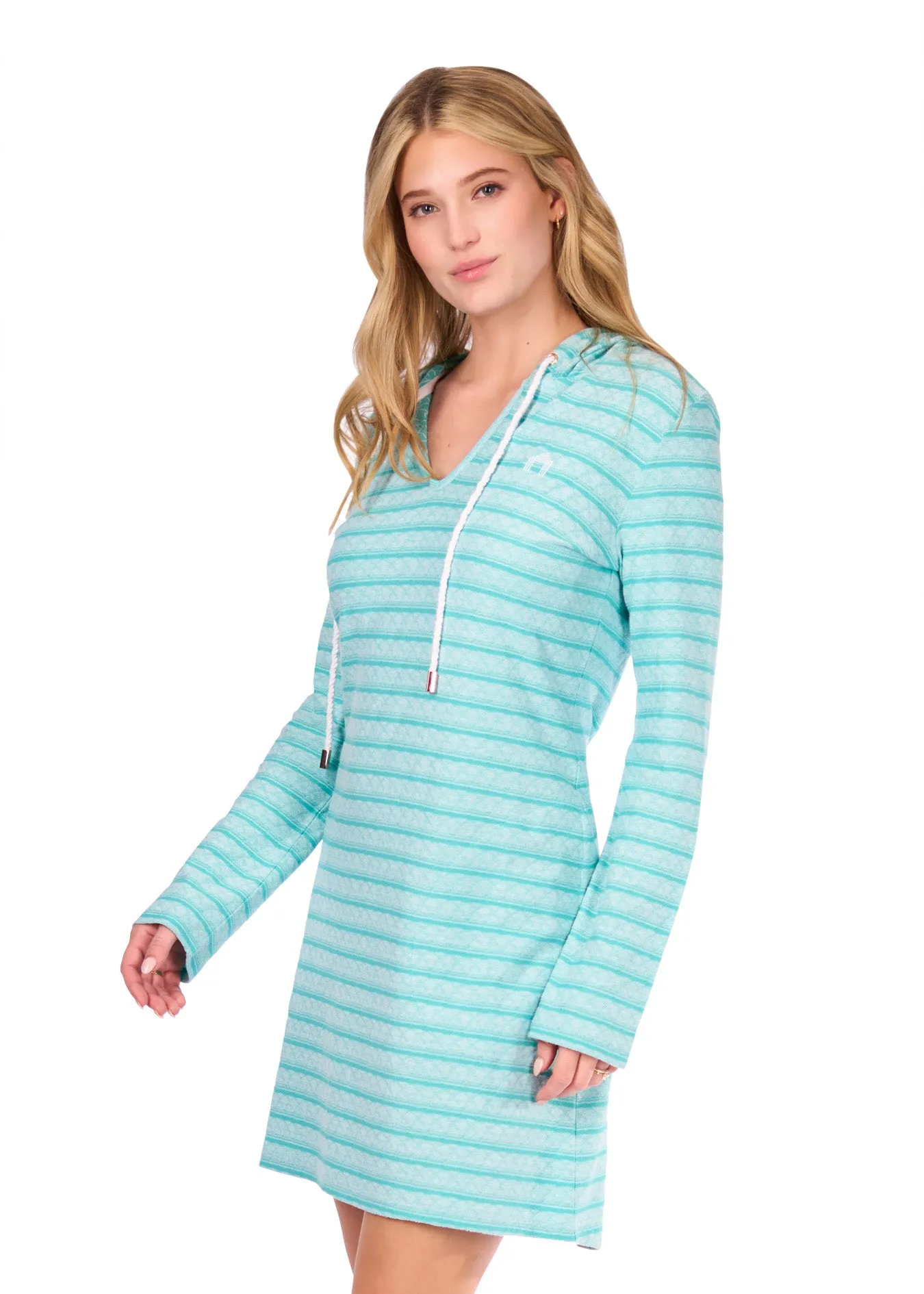 Aqua Hoodie Dress