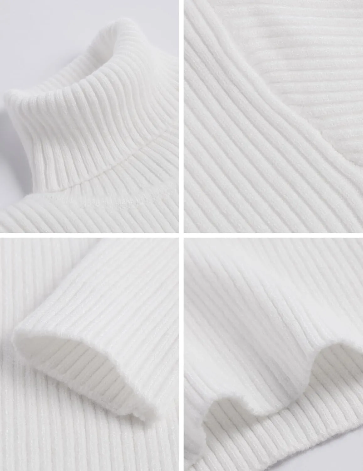 Arshiner Boy's Ribbed Turtleneck Cable Knitted Sweater