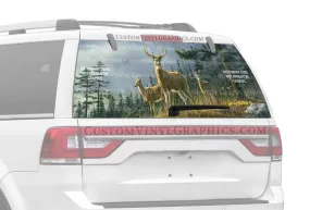 Autumn Whitetails Rear Window Decal