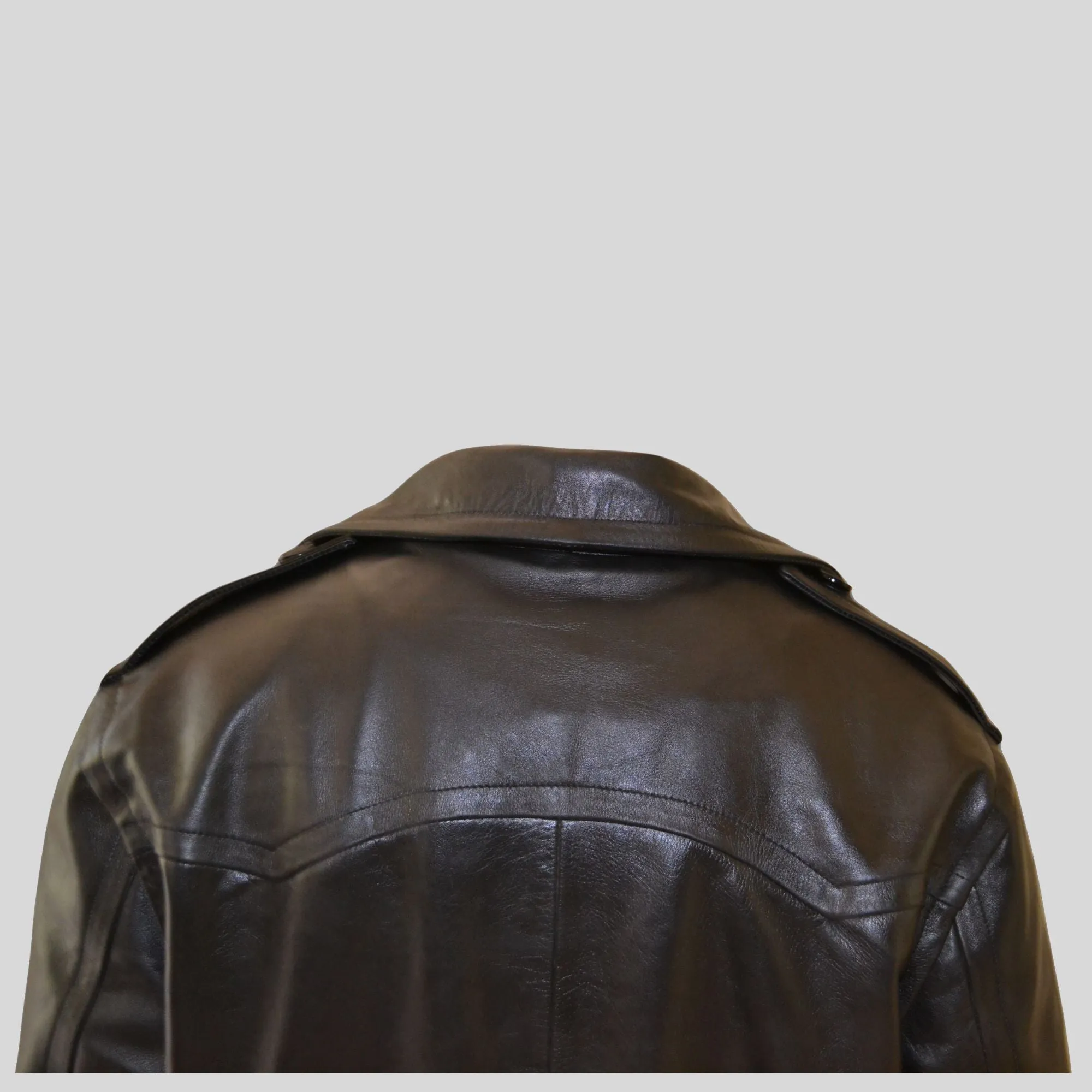 Aviator Flying Three Quarter Pilot Black Genuine Leather Coat