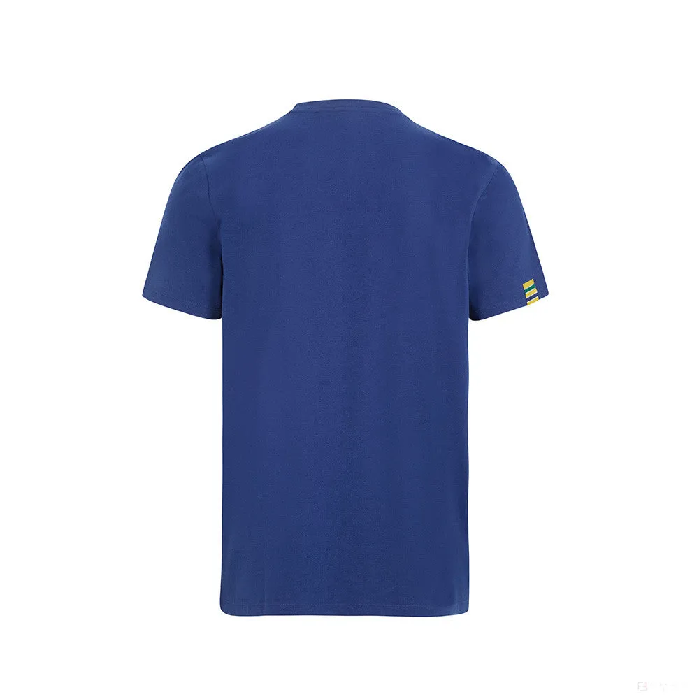 Ayrton Senna T-shirt, Logo, Blue, 2021