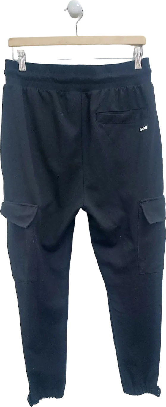 Badr Black Cargo Joggers UK L