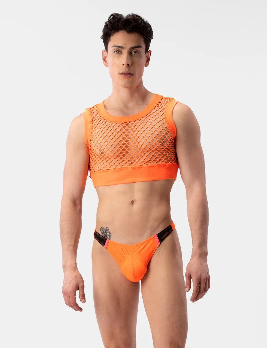 Barcode Berlin Mesh Crop Arman Neon Orange