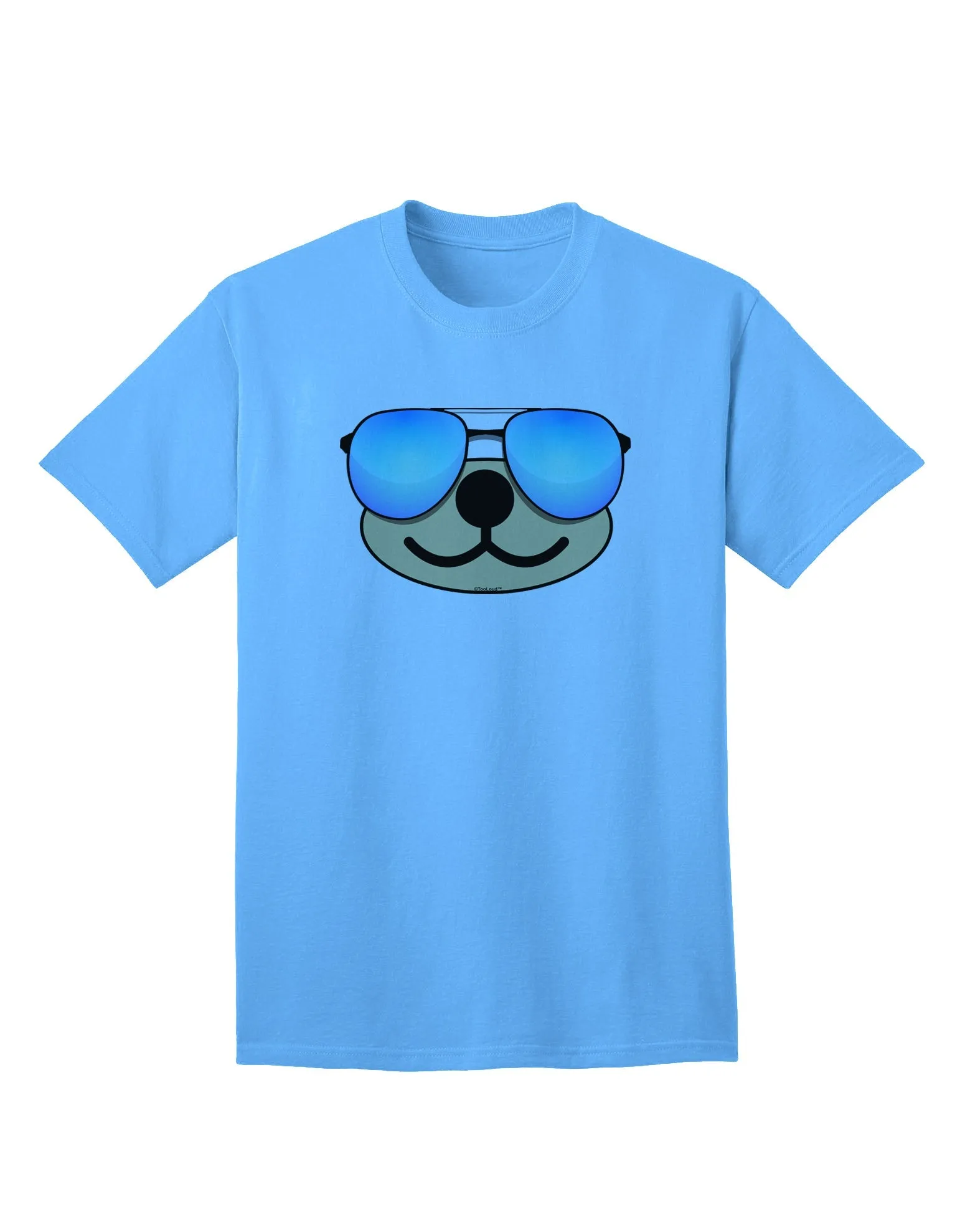 Beartholomew Cool Sunglasses Adult T-Shirt by Kyu-T Face