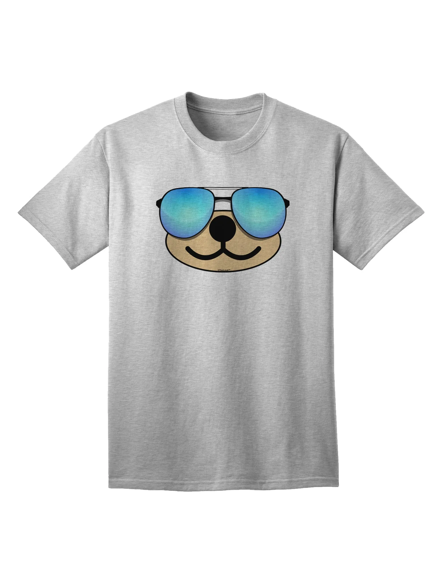 Beartholomew Cool Sunglasses Adult T-Shirt by Kyu-T Face