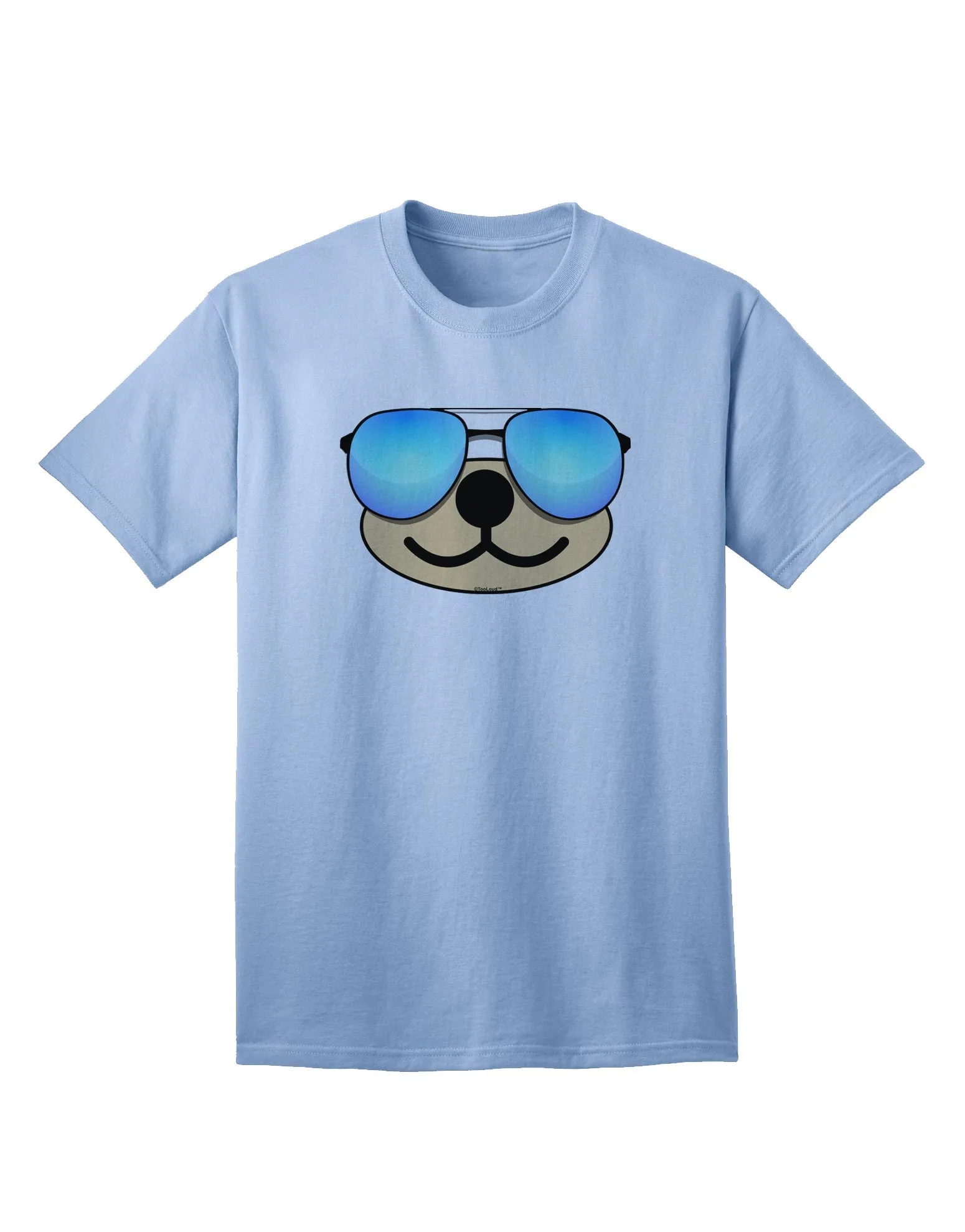 Beartholomew Cool Sunglasses Adult T-Shirt by Kyu-T Face