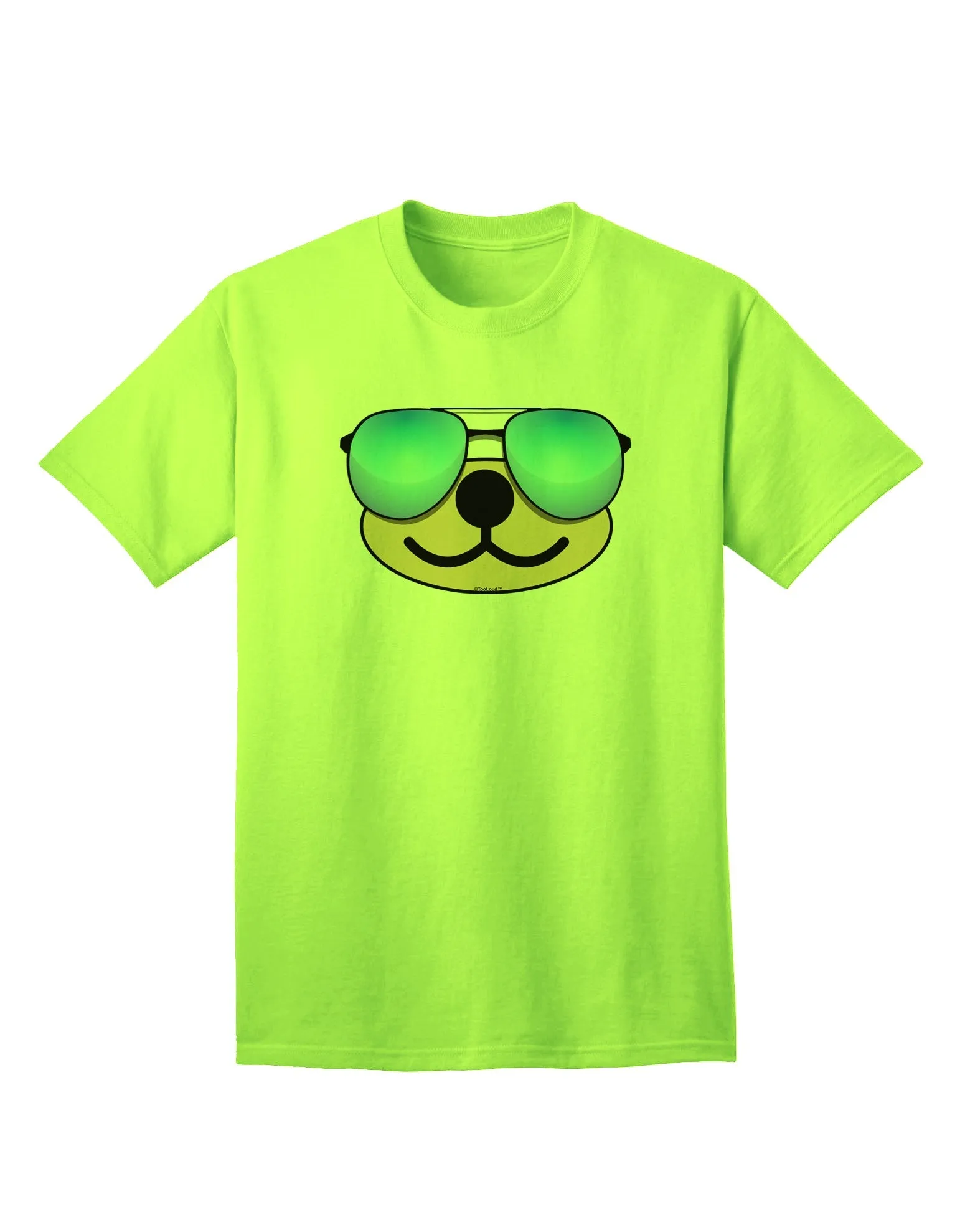 Beartholomew Cool Sunglasses Adult T-Shirt by Kyu-T Face