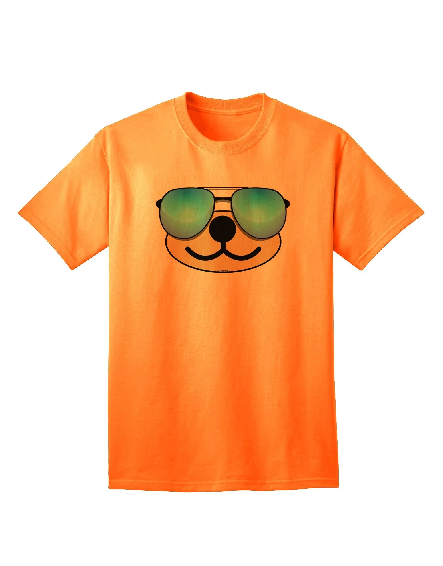 Beartholomew Cool Sunglasses Adult T-Shirt by Kyu-T Face