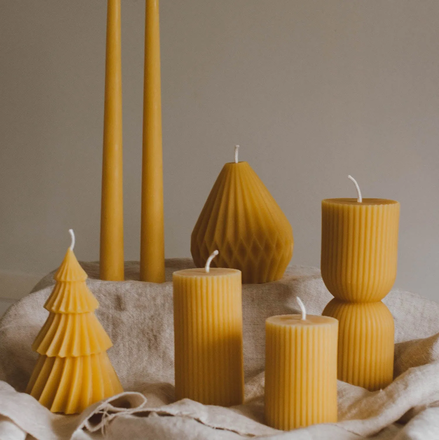 Beeswax Christmas Candle