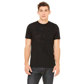 Bella   Canvas Men's Black Burnout Short-Sleeve T-Shirt