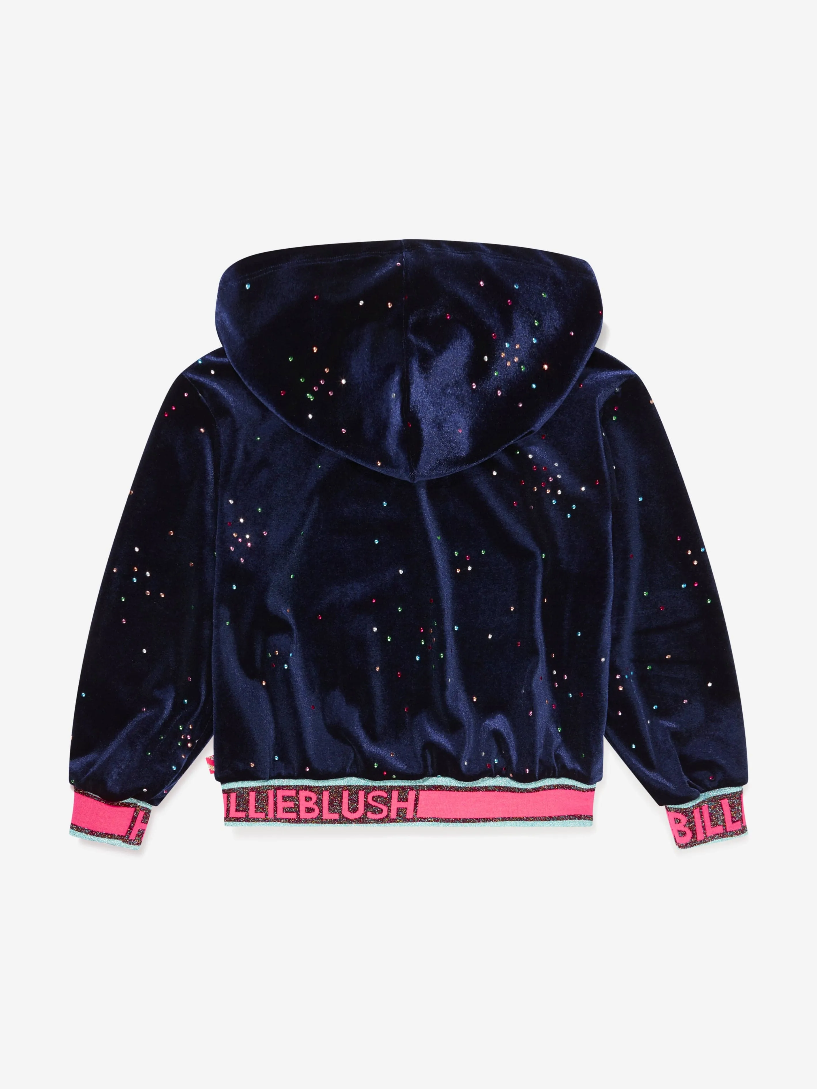 Billieblush Girls Velour Glitter Hoodie