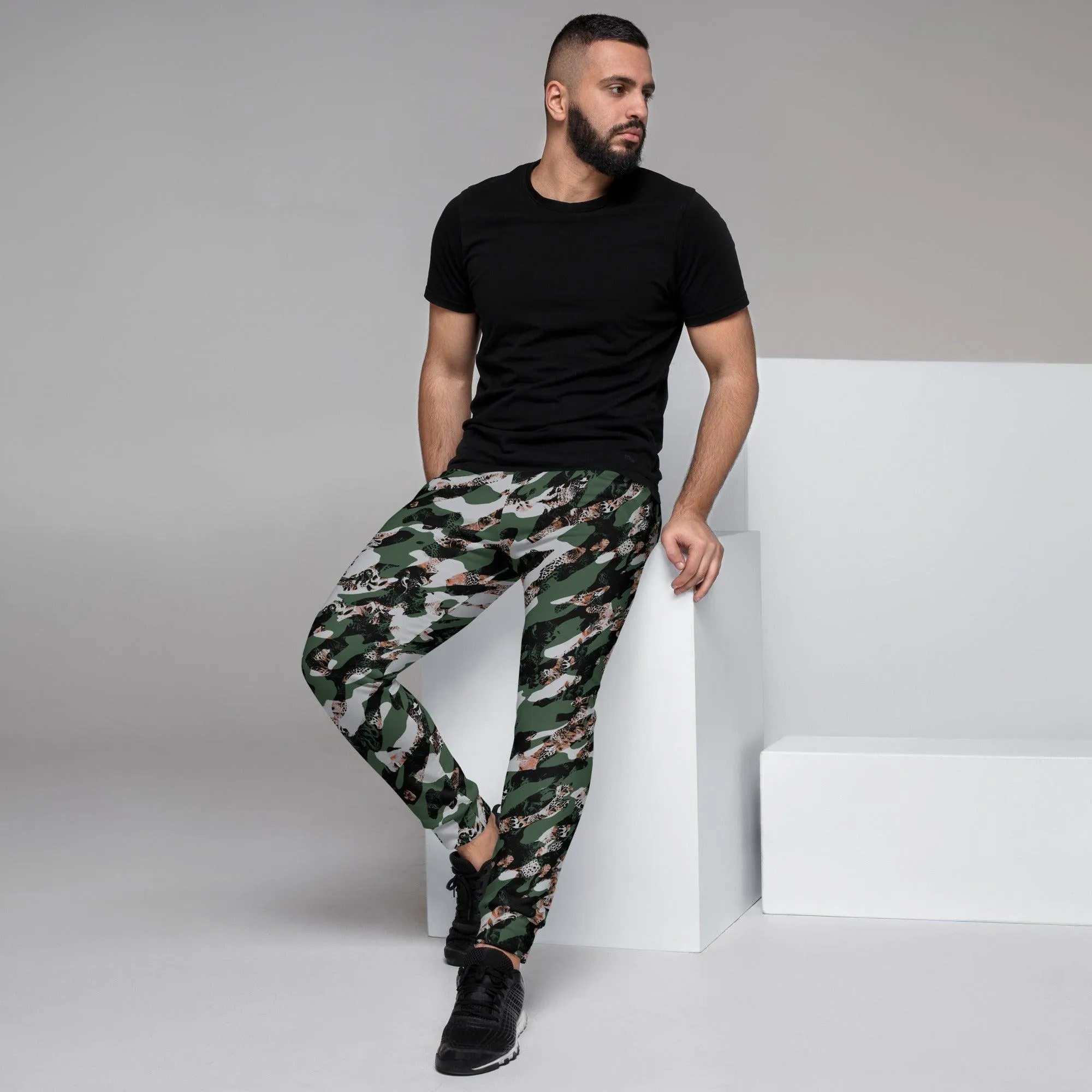 Black Camouflage Men's Street Joggers