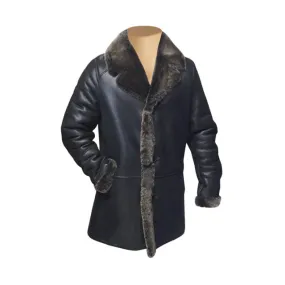 Black Hal Park's Traditional Shearling Leather Coat