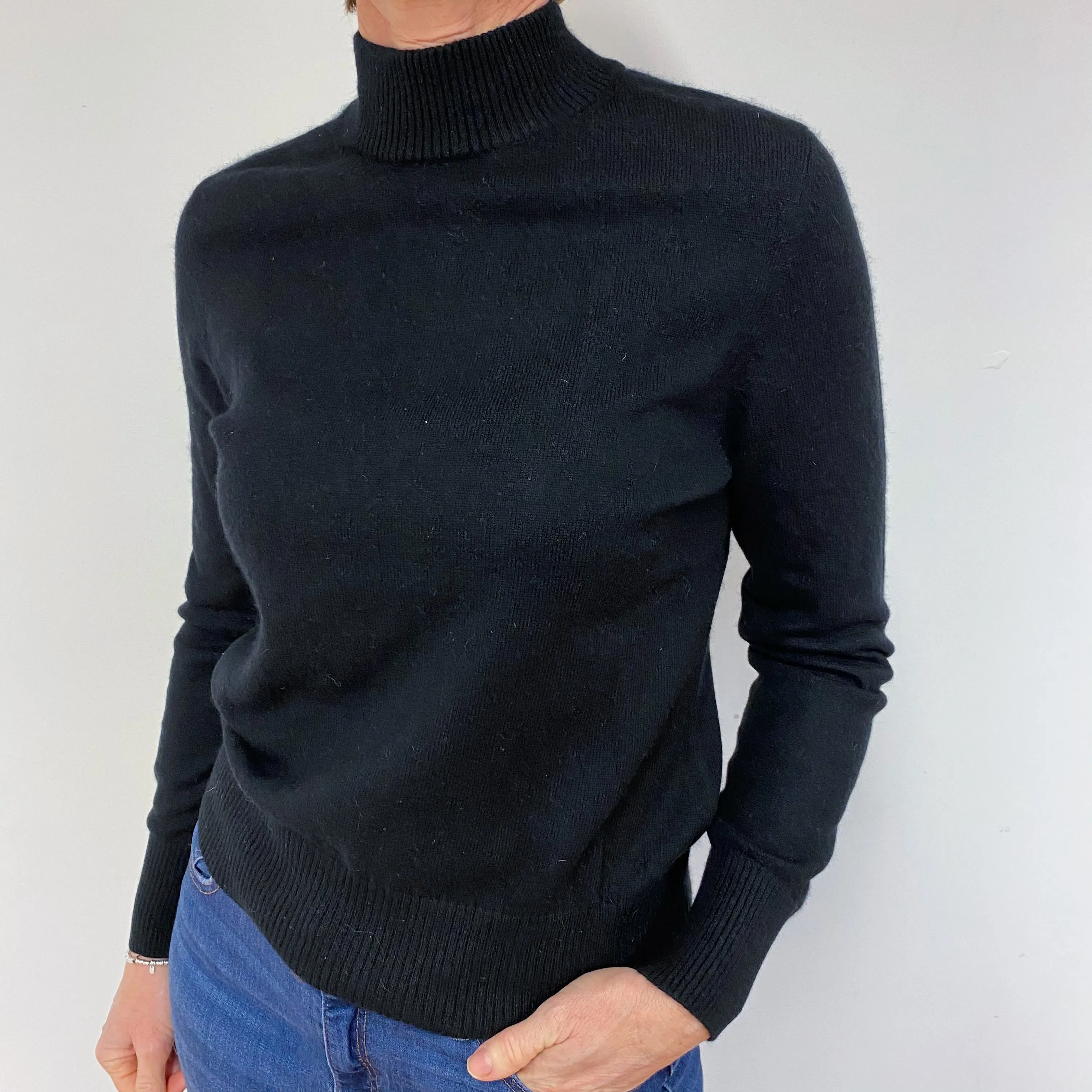 Black Turtle Neck Jumper Medium