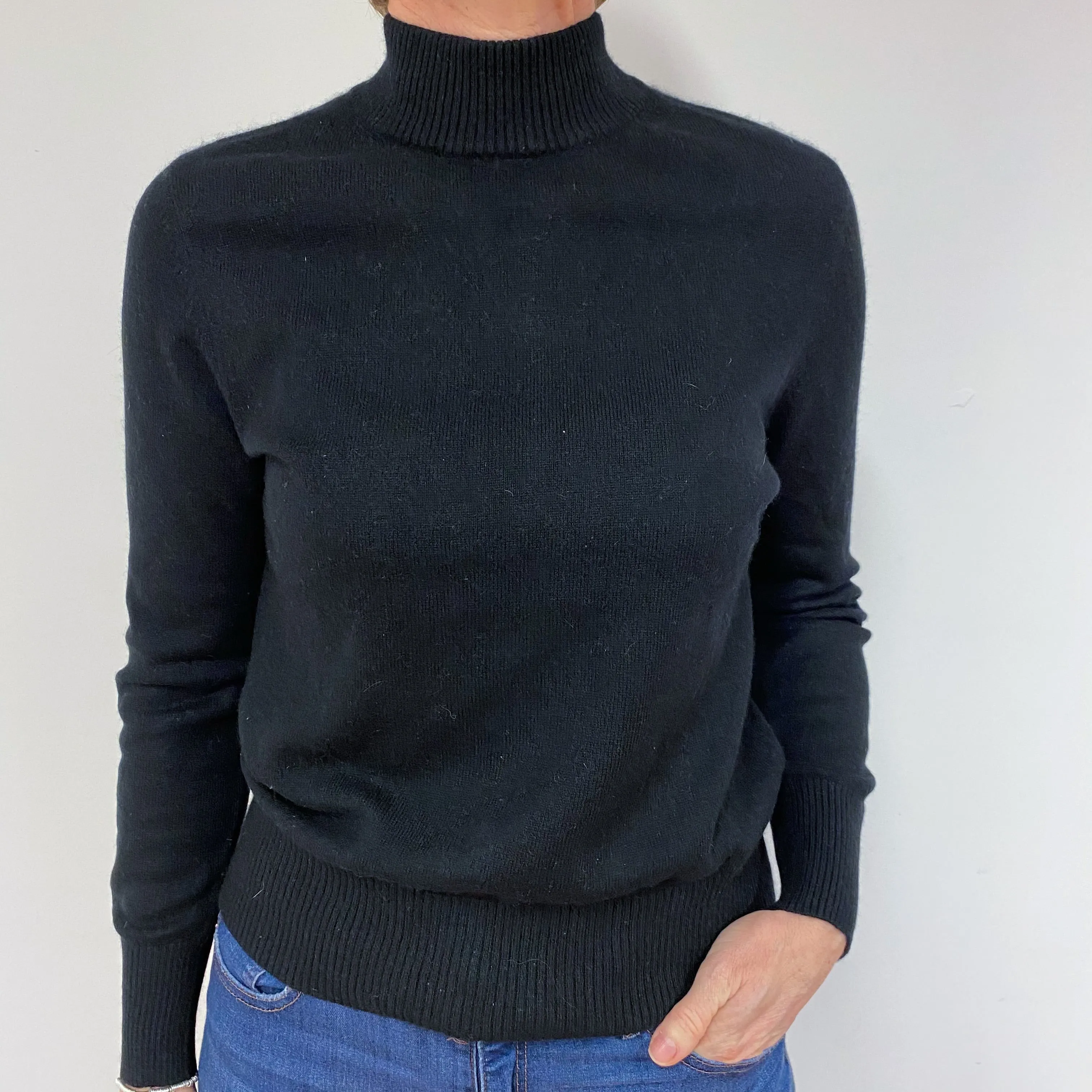 Black Turtle Neck Jumper Medium