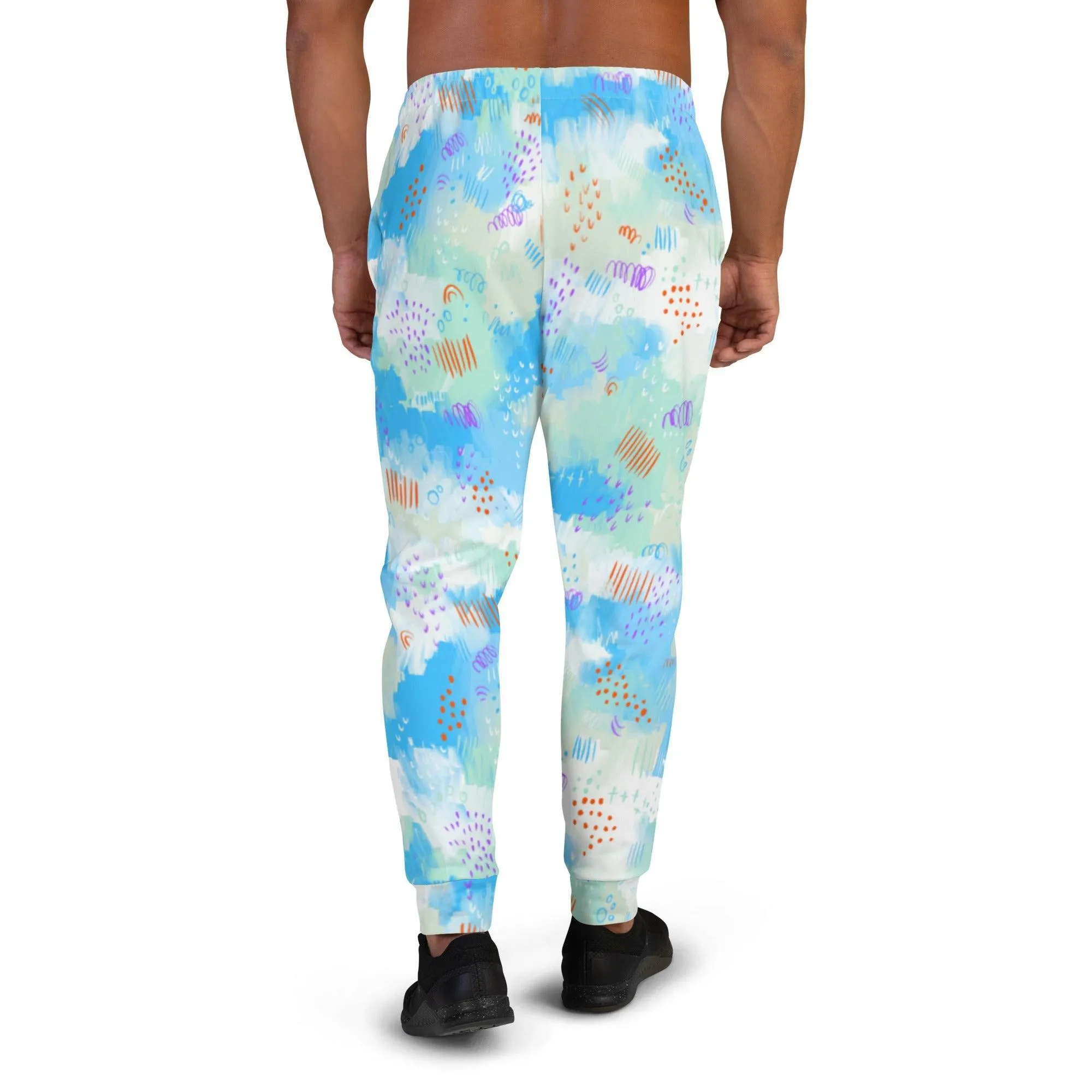 Blue Abstract Men's Street Joggers