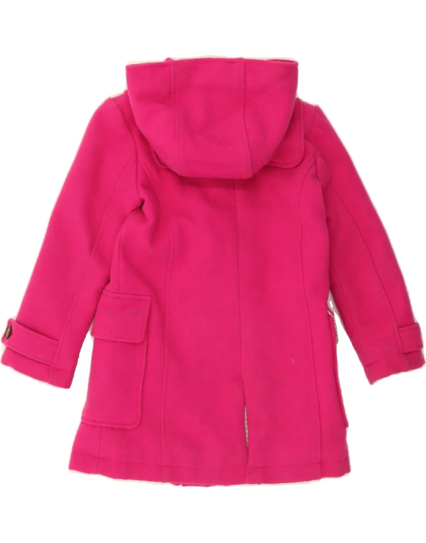 BODEN Girls Hooded Duffle Coat 6-7 Years Pink Wool