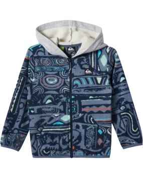 Boys Surf Days Zip Hoodie in Flint Stone