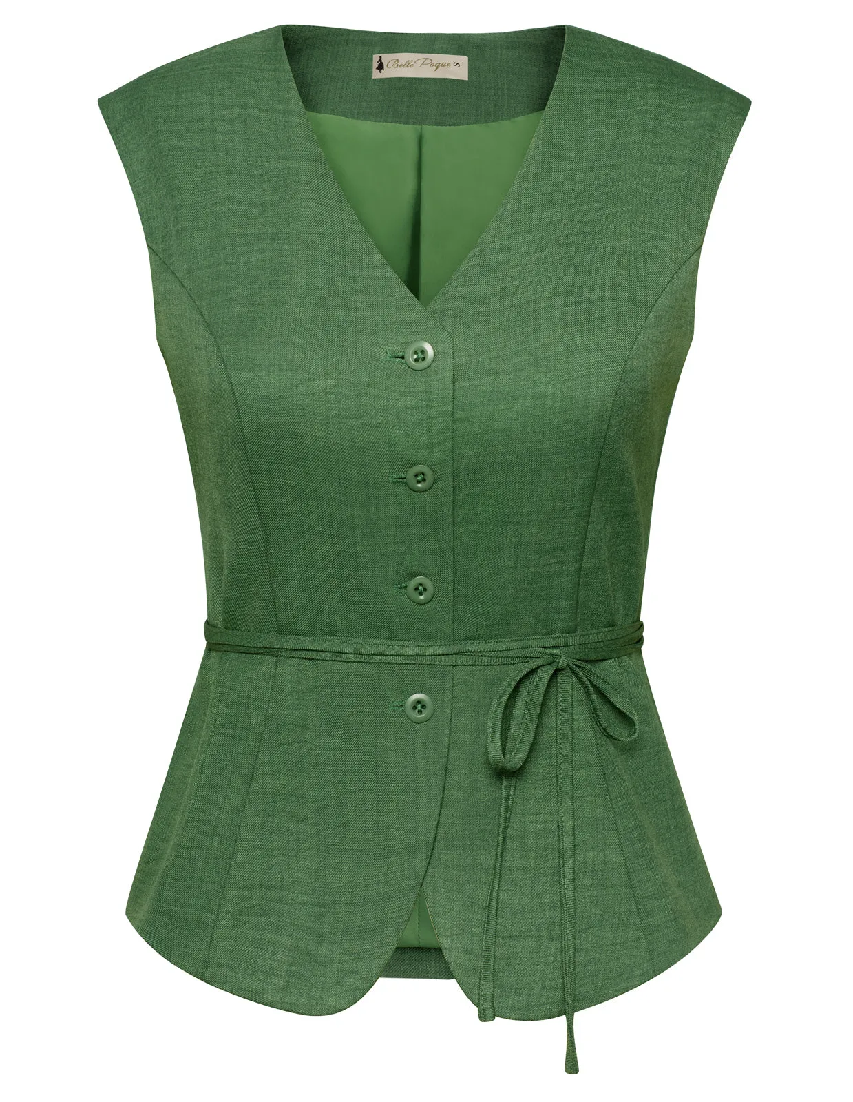 BP Women Vintage Vest Retro V-Neck Single Breasted Vest Coat