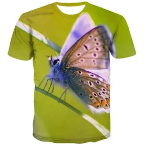 Butterfly T shirts Men Colorful Shirt Print Hip Hop T-shirts 3d Harajuku Tshirt Anime Street Tshirts Cool Short Sleeve Hip hop