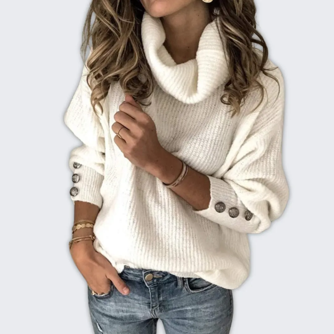 Chic Lightweight Women's Turtleneck Sweater - Versatile & Elegant