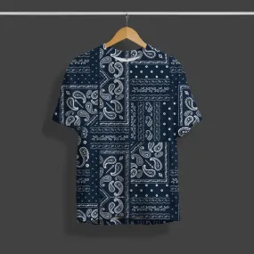 Classic Blue All Over Print Streetwear T Shirt