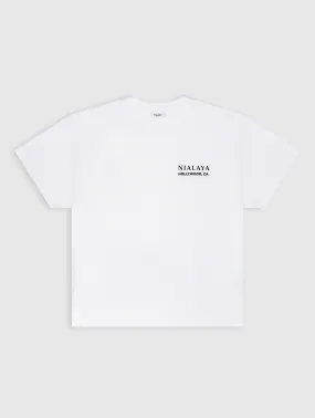 Classic Nialaya Logo Tee in White