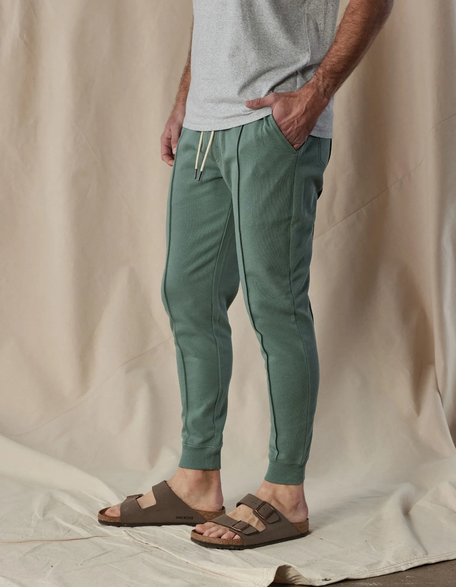 Cole Terry Pintuck Jogger in Pine