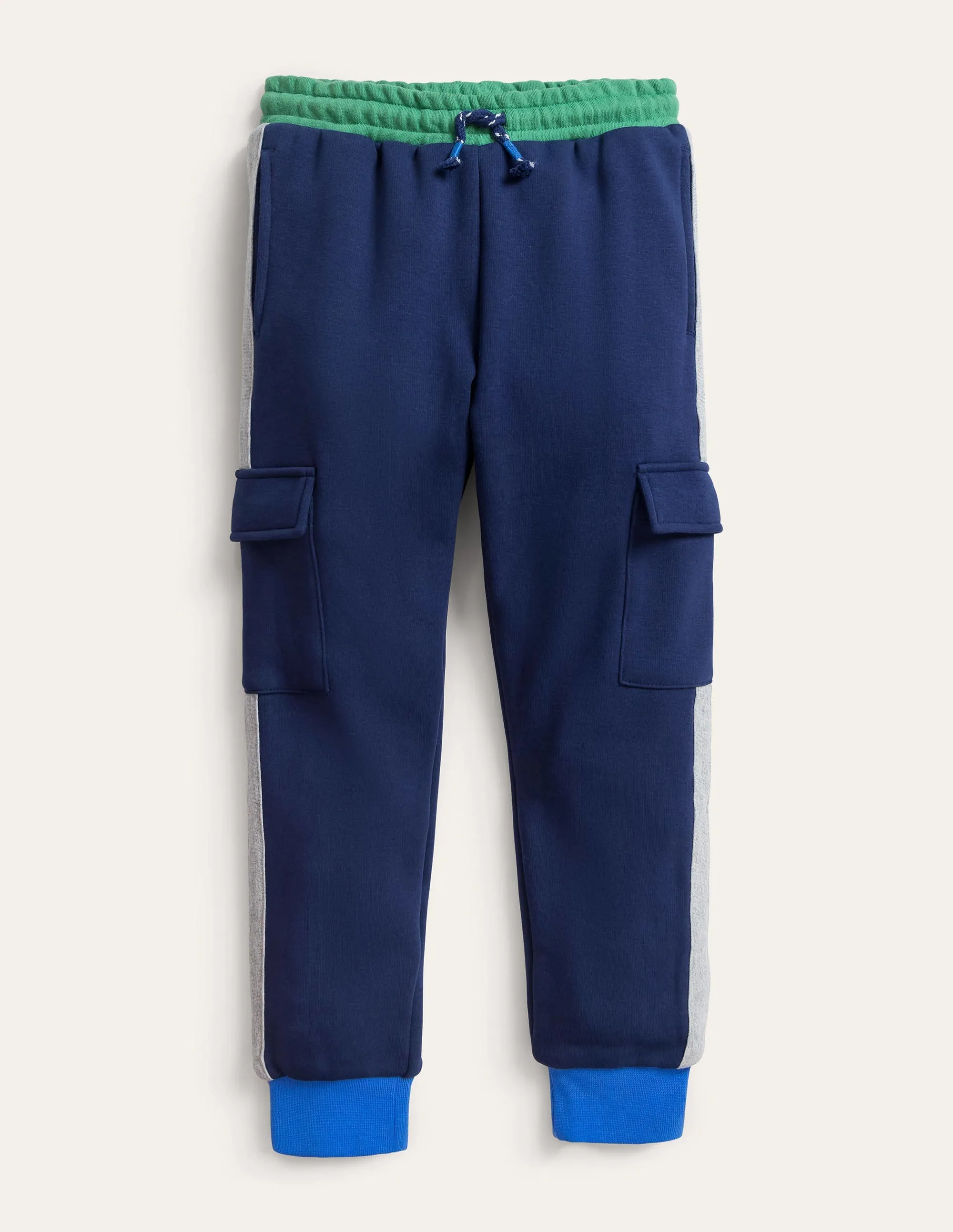 Colourblock Jogger-Deep Grass Green/College Navy