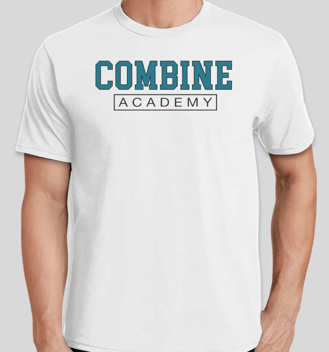 Combine Academy - Block Letters - White