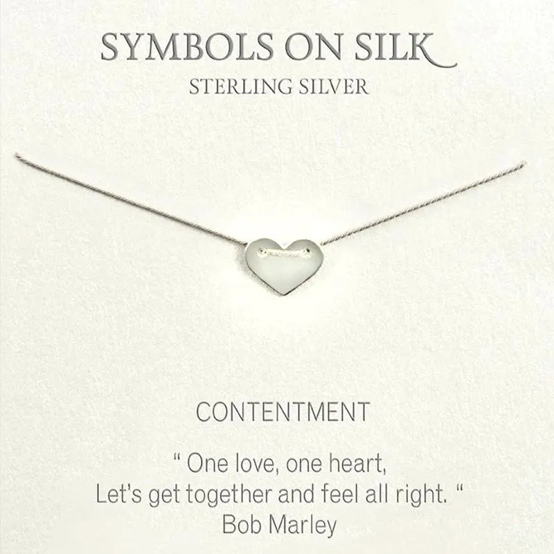 Contentment Heart Necklace - Sterling Silver