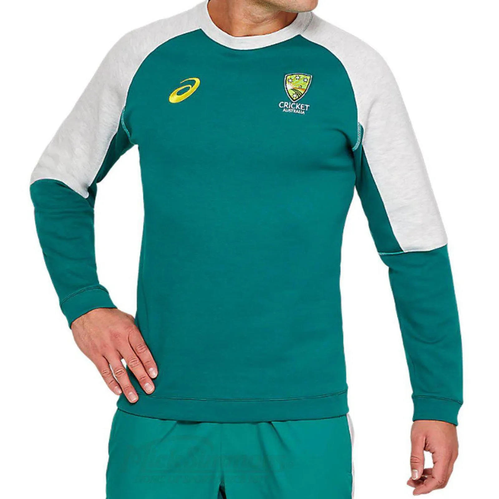 Cricket Australia Crew Fleece Sweater by Asics