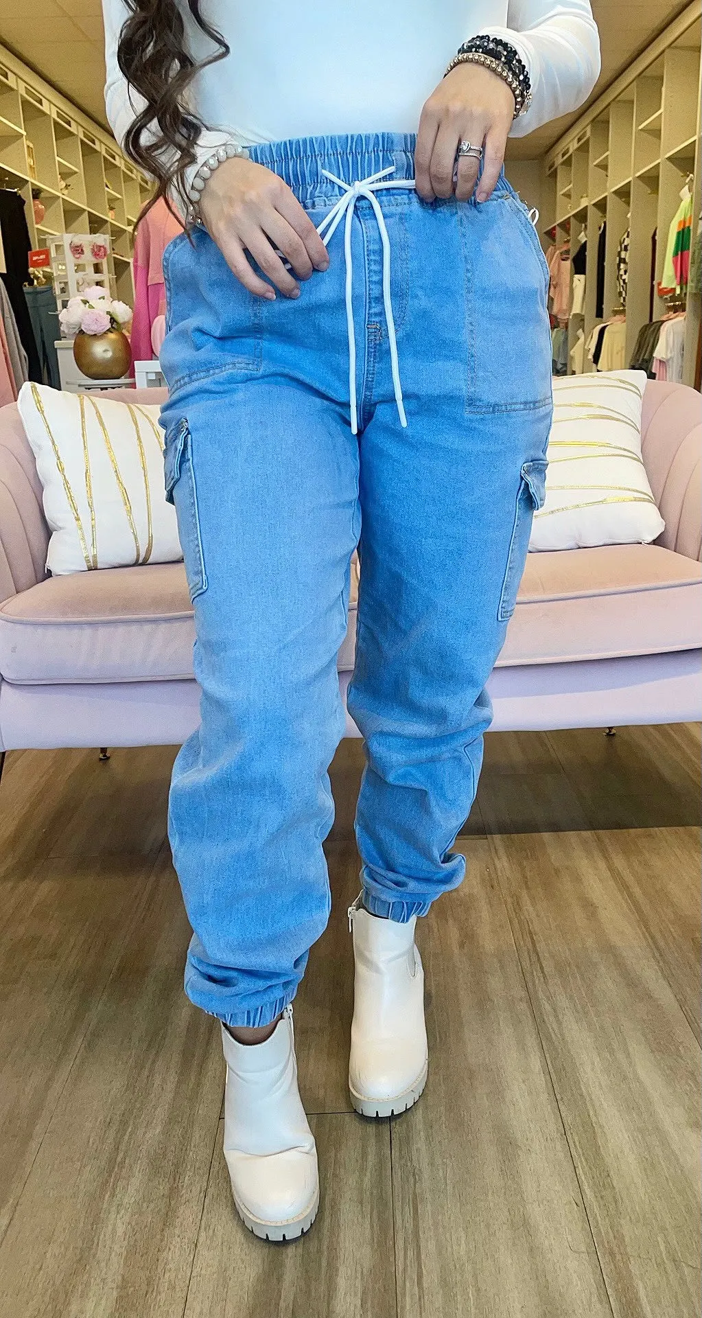 Denim Heartbreaker Joggers