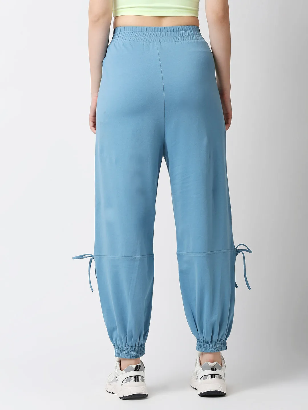 Disrupt Blue Low-crotch Long Length Jogger For Women