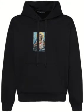 Dolce&amp;Gabbana   Cotton jersey hoodie w/crystals 