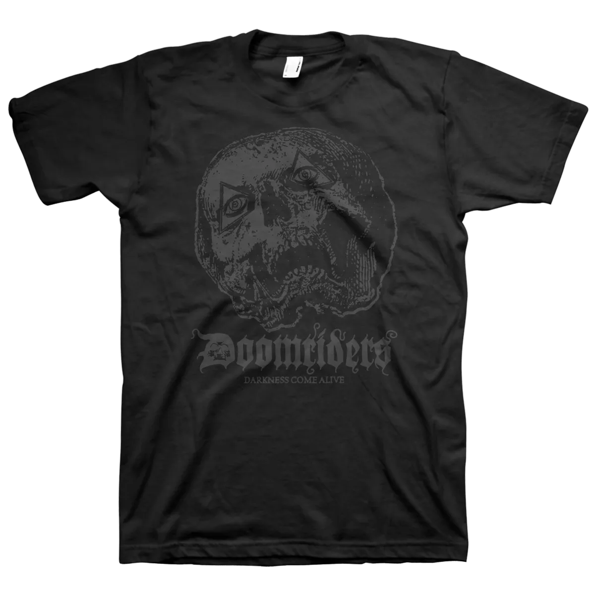 Doomriders "Darkness Come Alive" Black On Black T-Shirt