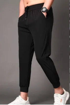 Drawstring Waist Slant Pocket Joggers